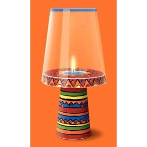   Fire, Triangles, Designer Porcelain Candle Holder Tea Light in Gift
