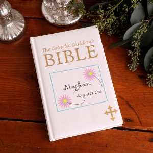  Personalized Happy Blooms Catholic Childrens Bible 