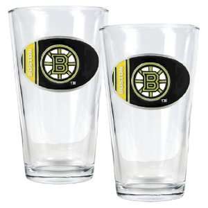  Boston Bruins   NHL 16oz Pint Glass Gift Set (2 Pack 