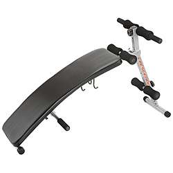 Crescendo Fitness Curved Sit up Bench with Dumbbell Rack  Overstock 