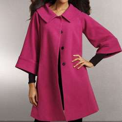 Newport News Womens 3/4 sleeve Swing Coat  