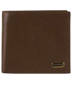 Burberry Mens Brown Leather Bi fold Wallet  