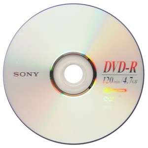 10 pk Sony 4.7GB 16X DVD R Blank Sliver Disks Disc  