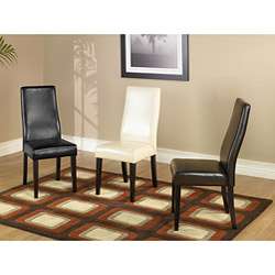 Curved back Bicast Leather Side Chairs (Set of 2)  Overstock