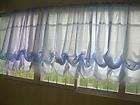 Shabby Country Chic Blue Adjustable Balloon Pull Up Austrian Curtain v 