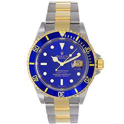   owned Rolex Submariner Mens Two tone Blue Dial Watch  