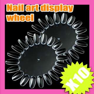 10x nail art display clear transparent acrylic tip S046  