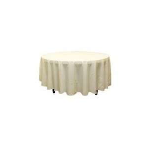  Wholesale wedding Polyester 108 Round Tablecloth   Ivory 