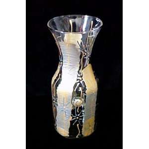 Angel Wings Design   Hand Painted   Glass Carafe   .5 Liter:  