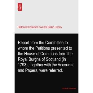  Report from the Committee to whom the Petitions presented 
