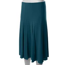 Adi Designs Womens Teal Flowing Skirt  Overstock