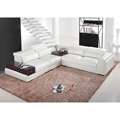 Italia Designs White Leather Sectional Sofa
