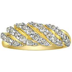 10k Yellow Gold 3/4ct TDW Diamond Shrimp Ring (K L, I3)  Overstock 