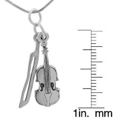 Sterling Silver Musical Instrument Necklace  Overstock