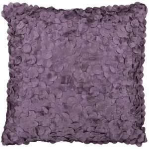 22 Purple Plum Shimmering Satin Rondelle Decorative Down Throw Pillow 