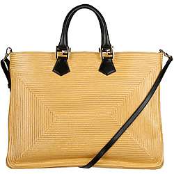Fendi Woven Straw Shopping Tote Bag  Overstock
