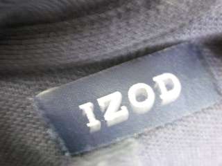 NWT IZOD Mens Blue Red White Striped Polo Shirt Sz M  