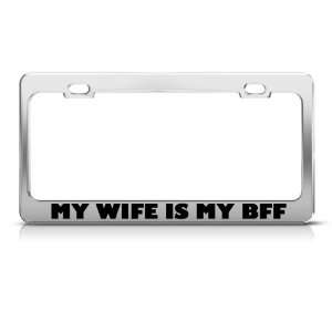   My Bff Friend Metal Funny license plate frame Tag Holder Automotive