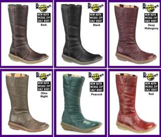 Dr Martens New Season Authentic Wedge Zip Calf Boots  