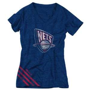  New Jersey Nets Womens adidas Originals Navy Big Stripes 