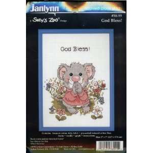   Zoo Counted Cross Stitch Kit   God Bless!: Arts, Crafts & Sewing