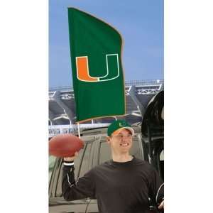 Miami Hurricanes NCAA Post Flag 