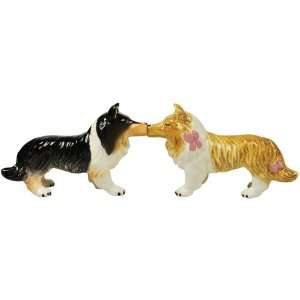   Giftware Mwah! Collies 3 Inch Magnetic Salt and Pepper Shakers