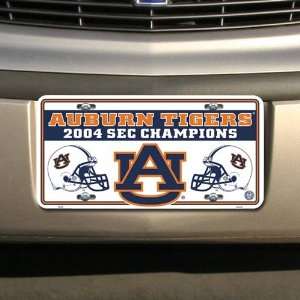  Auburn Tigers 2004 SEC Champions Metal License Plate 