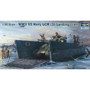  Trumpeter 1/35 WWII US Navy LCM (3) Landing craft Toys 
