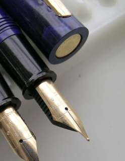 Sheaffer NO NONSENSE Fountain Pen BLUE MARBLE GT   MED  