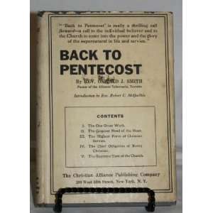 Back to Pentecost Oswald J Smith Books