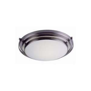 Light Energy Efficient Brushed Nickel Flush Mount Fixture by Trans 