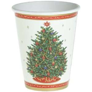  Caspari Decorated Tree Paper Cup Package, Ivory