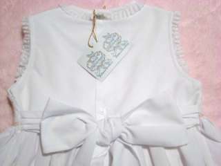 FELTMAN BROTHERS WHITE SLEEVLESS DRESS W/LACE 2T,4T  