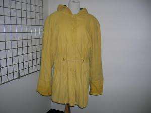 BASILE milano soft suede yellow & fur lining coat 18 20  