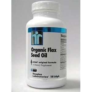 Organic Flax Seed Oil 1000 mg 100 gels by Douglas Labs  