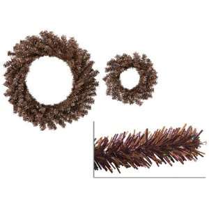   Brown Tinsel Artificial Christmas Wreaths   10 & 18