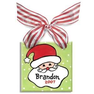 Santa Boy Personalized Christmas Ornament:  Home & Kitchen