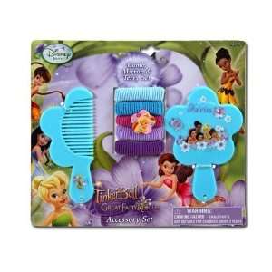  Tinkerbell Comb, Mirror & Hair Ponies Set Case Pack 144 