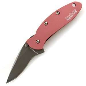  New Kershaw K.O. Chive Pink Knife Aluminum Handle Plain 
