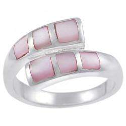 Sterling Silver Pink Mother of Pearl Ring  Overstock