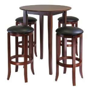  Fiona Round 5 Pieces High  Pub Table Set   winsome wood 