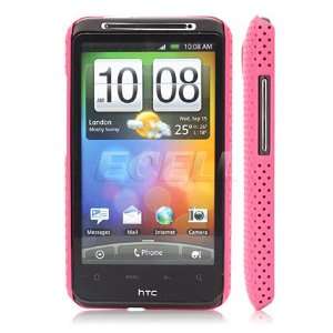   PINK PERFORATED MESH BACK CASE COVER FOR HTC DESIRE HD Electronics