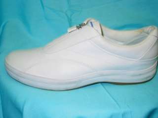 KEDS WOMENS WHITE LEATHER ATHLETIC TENNIS SHOES SIZE 9  
