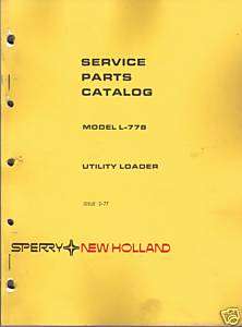 New Holland L 778 Skid Steer Loader Parts Manual  