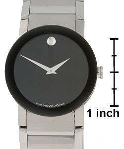 Movado Sapphire Mens Black Dial Watch  Overstock