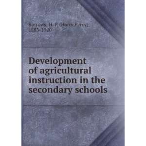  Development of agricultural instruction in the secondary 