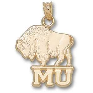  Marshall University Mu Buff Modeled Pendant (Gold Plated 