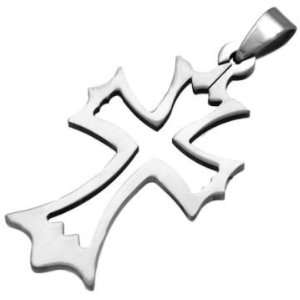 Gothic Cross Pendant in Stainless Steel by Cuff Daddy