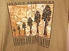 Mens T Shirt giant sequoia and kings canyon national park green size 